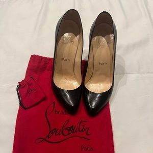 CHRISTIAN LOUBOUTIN
Black Jazz Calf Leather Decollete 868 100 Pumps Size 37.5